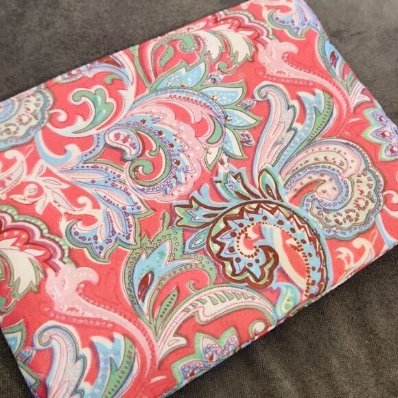 Paisley floral wristlet id card wallet purse clutch pink purse - Picture 4 of 10